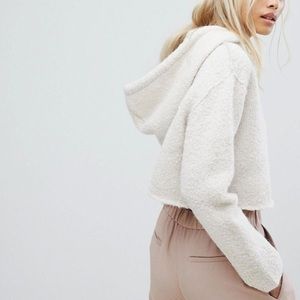 ❤️AllSaints black crop hooded sweater